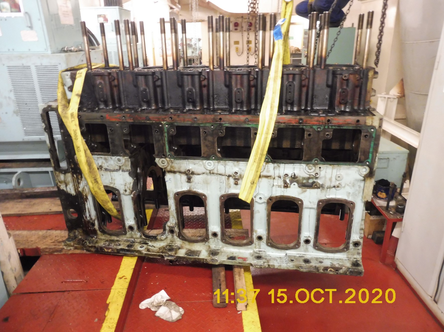 Damage to auxiliary engine